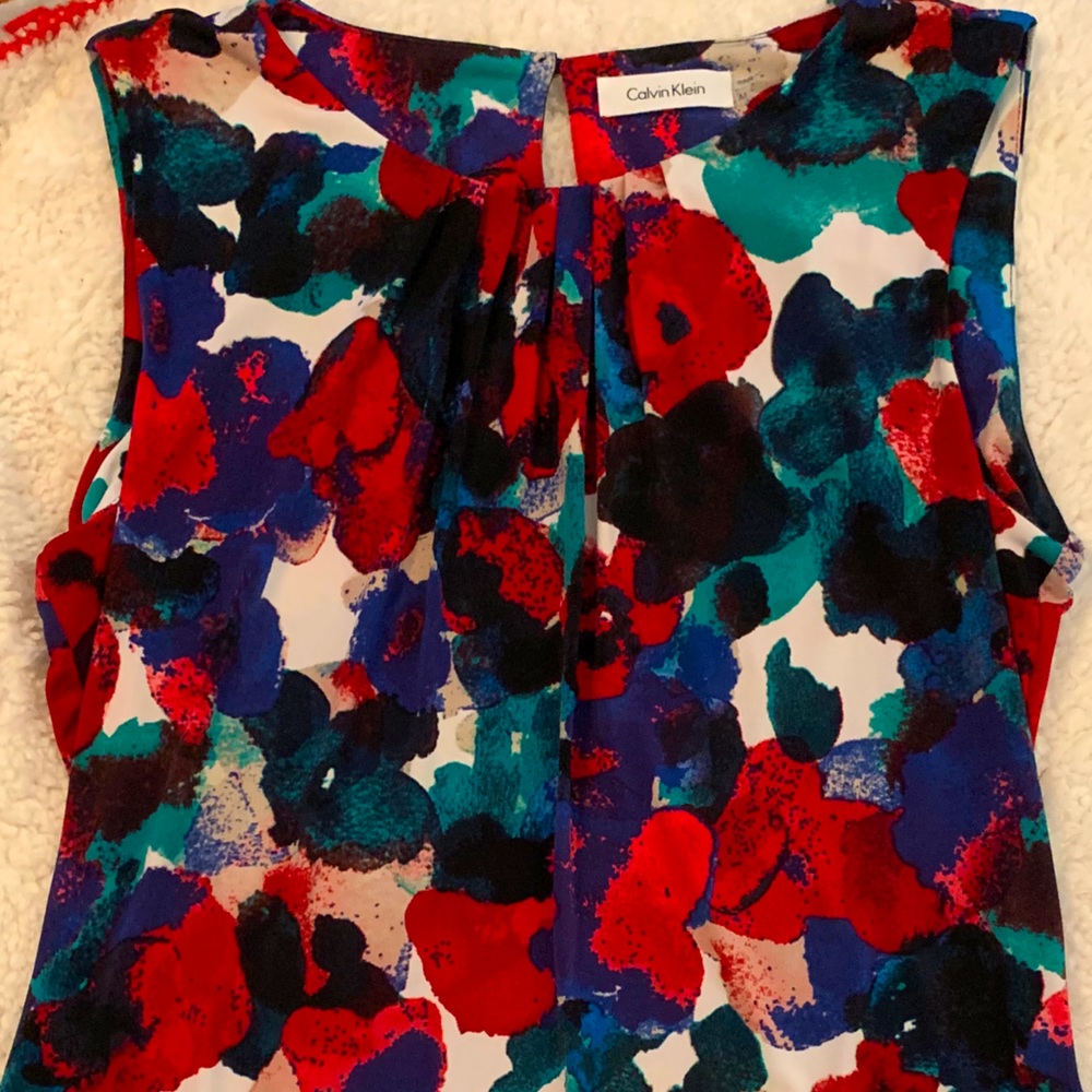 Calvin Klein Sleeveless Top - Red, Green, Blue